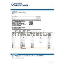 Thailand Bangkok fake bank statement Word and PDF template, version 2