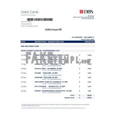 Thailand DBS fake bank statement Excel and PDF template