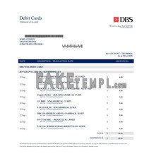 Thailand DBS fake bank statement Word and PDF template