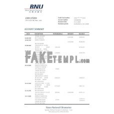 Timor-Leste BNU fake bank statement Word and PDF template