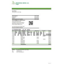 Togo Financial fake bank statement Excel and PDF template