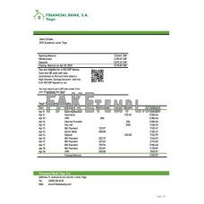 Togo Financial fake bank statement Word and PDF template