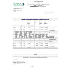 Tunisia Amen fake bank statement Excel and PDF template