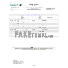 Tunisia Amen fake bank statement Word and PDF template