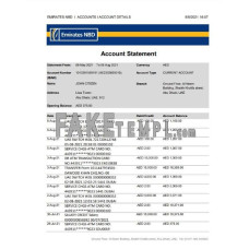 UAE Abu Dhabi NBD fake bank statement Excel and PDF template