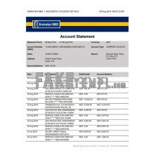 UAE Dubai Emirates NBD fake bank statement Word and PDF template