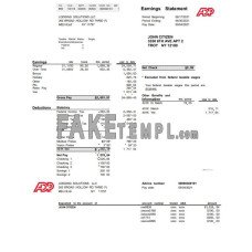 USA ADP business corporate earnings fake bank statement Word and PDF template