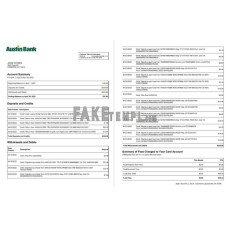 USA Austin fake bank statement Word and PDF template, 2 pages