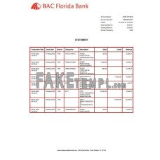 USA BAC Florida fake bank statement Word and PDF template