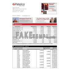 USA California Patelco Credit Union fake bank statement Excel and PDF template