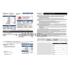 USA California Patelco bank card fake statement Word and PDF template, 2 pages