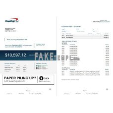 USA Capital One fake bank statement Word and PDF template, 4 pages