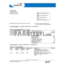 USA Capital One fake bank statement Word and PDF template, version 4