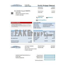 USA Carrington Mortgage Services fake bank statement Excel and PDF template