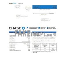 USA Chase bank credit card fake statement Word and PDF template