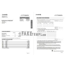 USA Chase bank account fake statement Word and PDF template, 6 pages