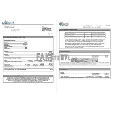 USA Citibank fake bank statement Word and PDF template, 3 pages