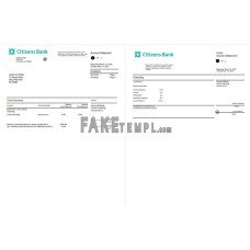 USA Citizens fake bank statement Word and PDF template, (4 pages)