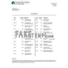 USA Community Banks of Colorado fake bank statement Word and PDF template