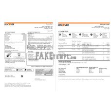 USA Discover bank credit card fake statement Word and PDF template (2 pages)