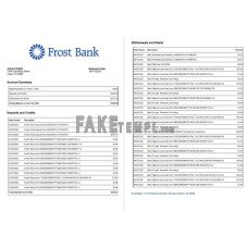 USA Frost fake bank statement Word and PDF template