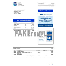 USA MCU fake bank statement Word and PDF template, 3 pages