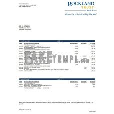 USA Massachusetts Rockland Trust fake bank statement Word and PDF template