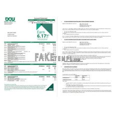 USA Massachusetts Digital Federal Credit Union (DCU) fake bank statement Word and PDF template, 5 pages