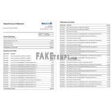 USA Metabank deposit account fake bank statement Word and PDF template, 3 pages