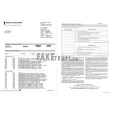 USA Nevada State Bank anytime checking fake statement Word and PDF template, 4 pages