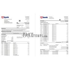 USA U.S. fake bank statement Excel and PDF template (3 pages)