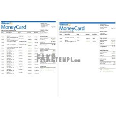 USA Walmart MoneyCard fake bank statement Word and PDF template, 2 pages