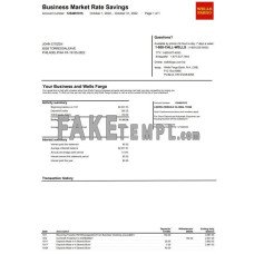 USA Wells Fargo fake bank statement Word and PDF template, version 2