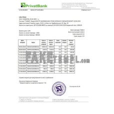 Ukraine Privatbank fake bank statement Word and PDF template