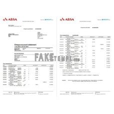 United Kingdom Absa fake bank statement Word and PDF template, 2 pages