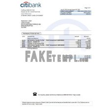 United Kingdom Citibank fake bank statement Word and PDF template