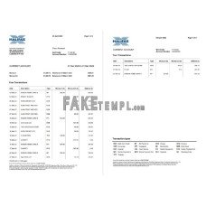 United Kingdom Halifax fake bank statement Word and PDF template2 pages, version 2