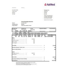 United Kingdom NatWest fake bank statement Excel and PDF template