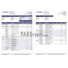 United Kingdom Natwest fake bank statement Word and PDF template(2 pages)