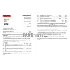 United Kingdom Santander fake bank statement Word and PDF template(2 pages)