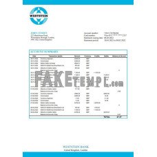 United Kingdom WestStein fake bank statement Word and PDF template