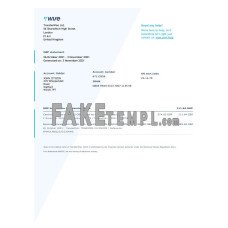 United Kingdom Wise fake bank statement Word and PDF template