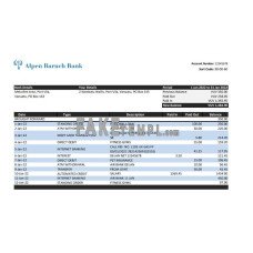 Vanuatu Alpen Baruch fake bank statement Excel and PDF template