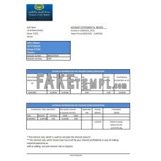 Yemen Gulf fake bank statement Excel and PDF template