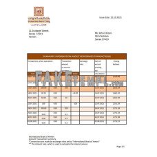 Yemen International fake bank statement Excel and PDF template