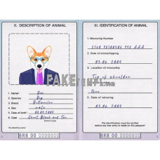 free Barbados dog (animal, pet) passport PSD download template