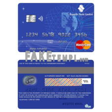 Barbados Republic Bank fake mastercard photoshop template PSD