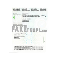 Belgium fake identity card photoshop template PSD