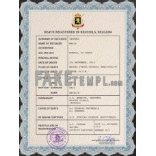 Belgium fake vital record death photoshop certificate PSD