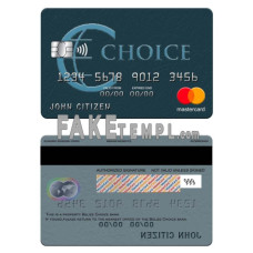 Belize Choice bank fake mastercard photoshop template PSD